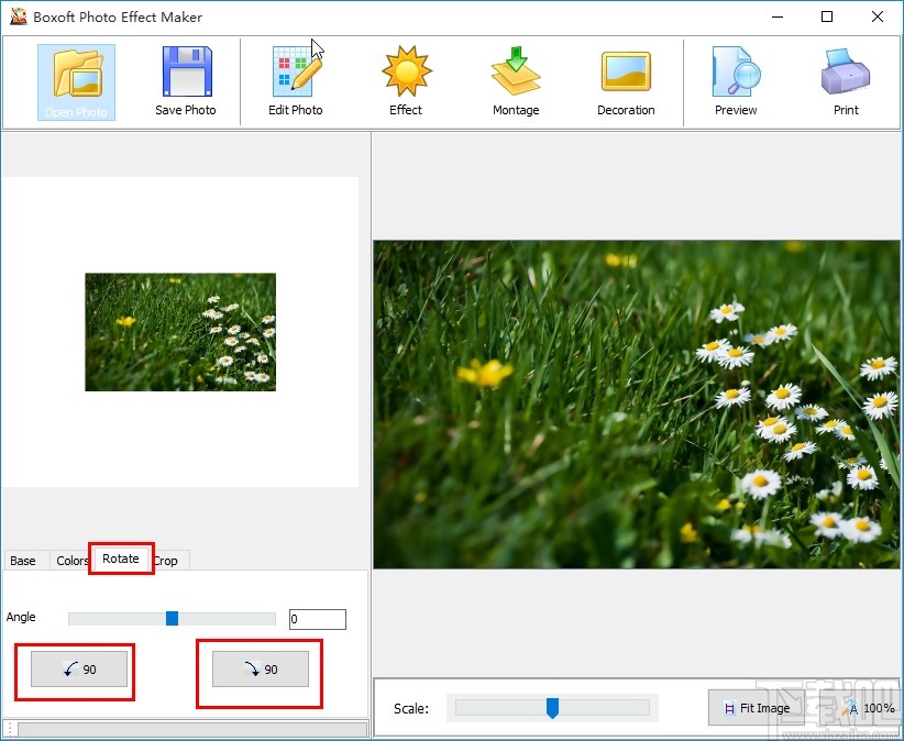 Boxoft Photo Effect Maker旋转图片的方法