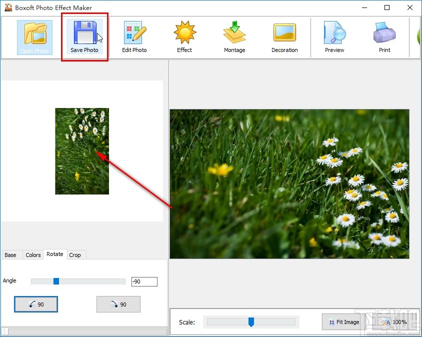 Boxoft Photo Effect Maker旋转图片的方法