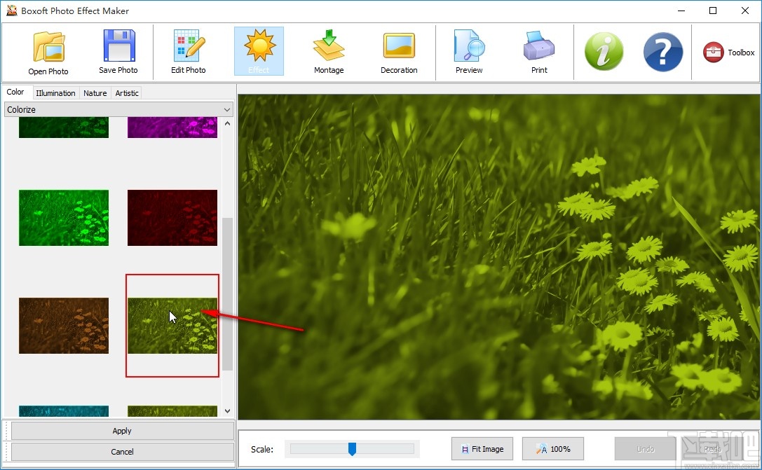 Boxoft Photo Effect Maker给图片添加滤镜的方法