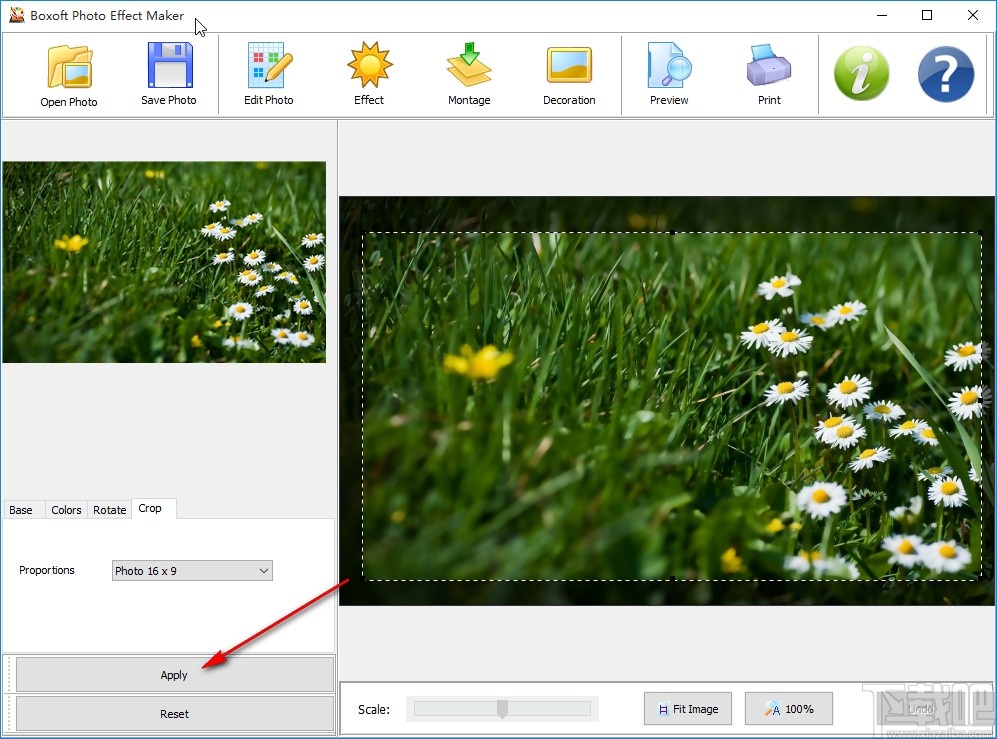 Boxoft Photo Effect Maker裁剪图片的方法