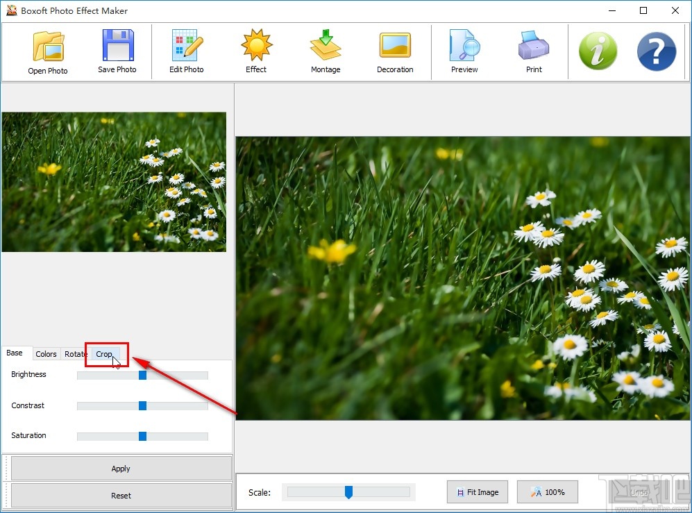 Boxoft Photo Effect Maker裁剪图片的方法