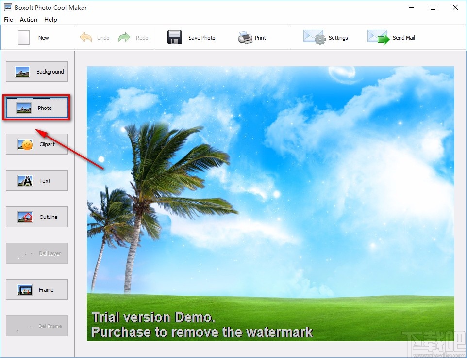 Boxoft Photo Cool Maker给图片添加背景的方法