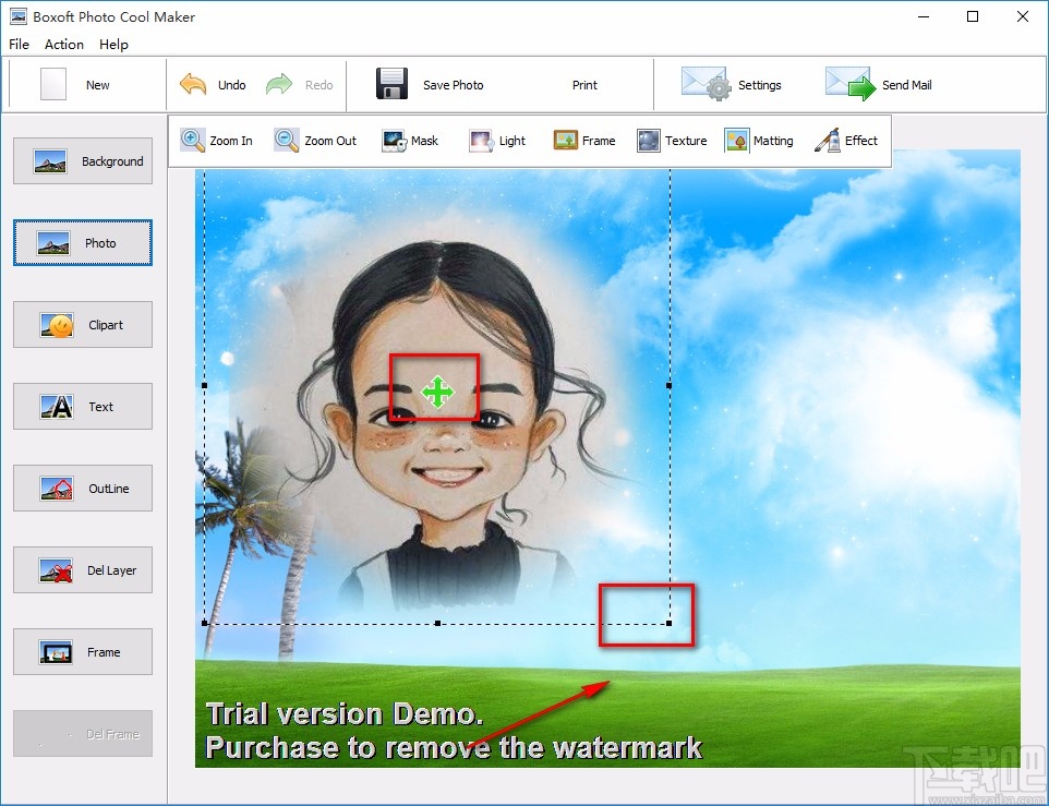 Boxoft Photo Cool Maker给图片添加背景的方法