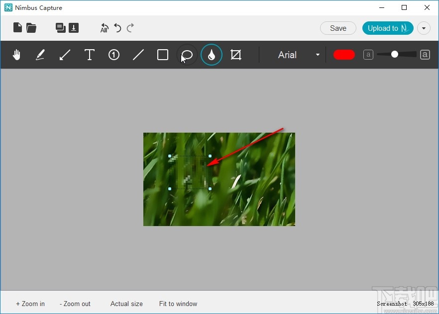 Nimbus Capture给截图添加马赛克的方法
