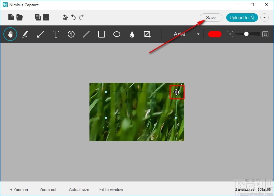Nimbus Capture给截图添加马赛克的方法