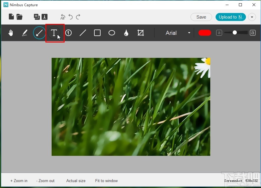 Nimbus Capture在截图中添加文字的方法