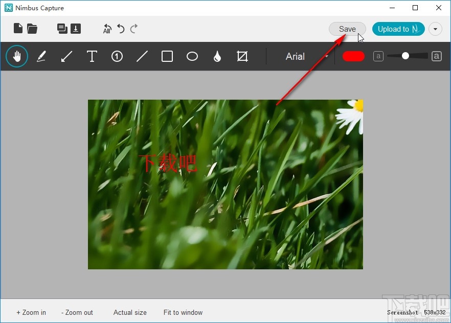 Nimbus Capture在截图中添加文字的方法