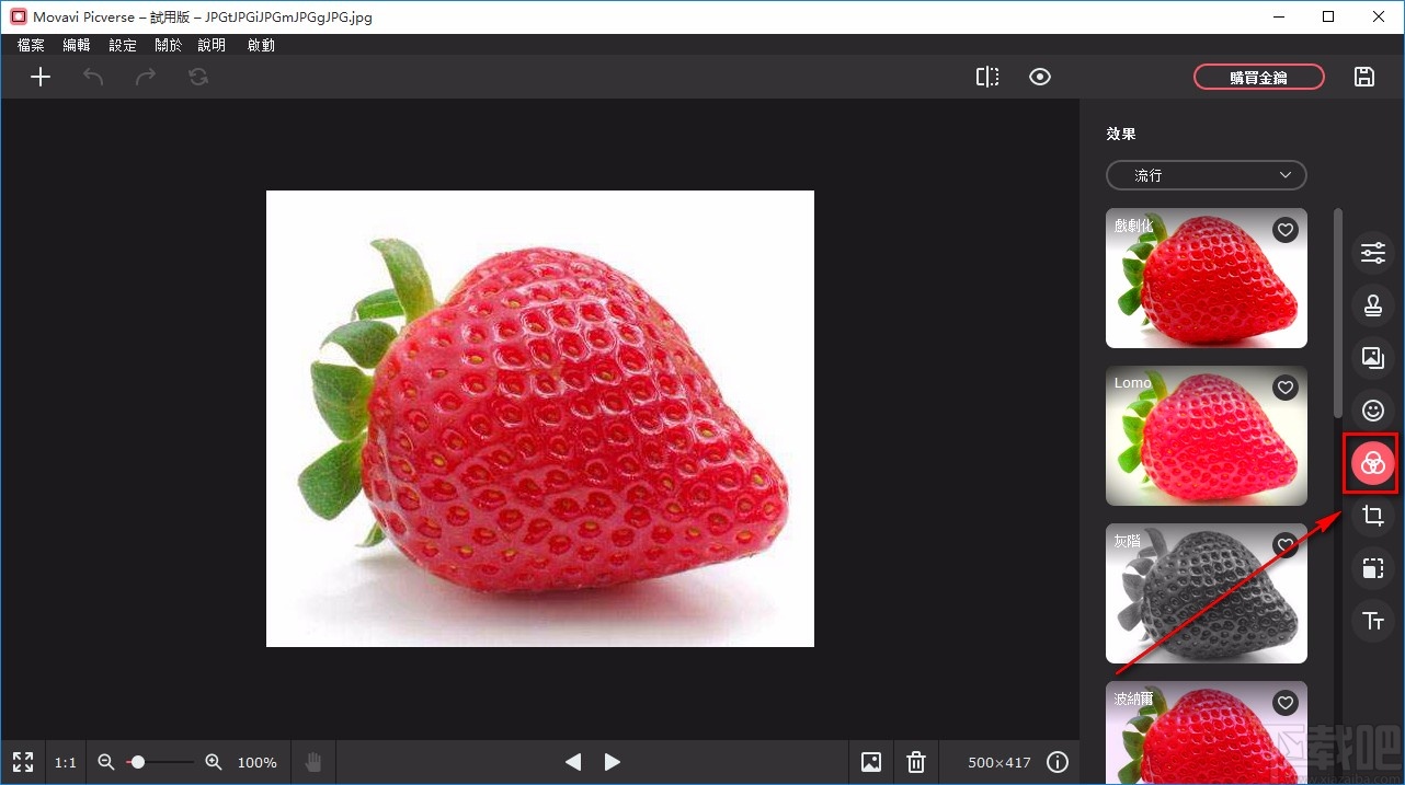 Movavi Picverse给图片添加效果的方法