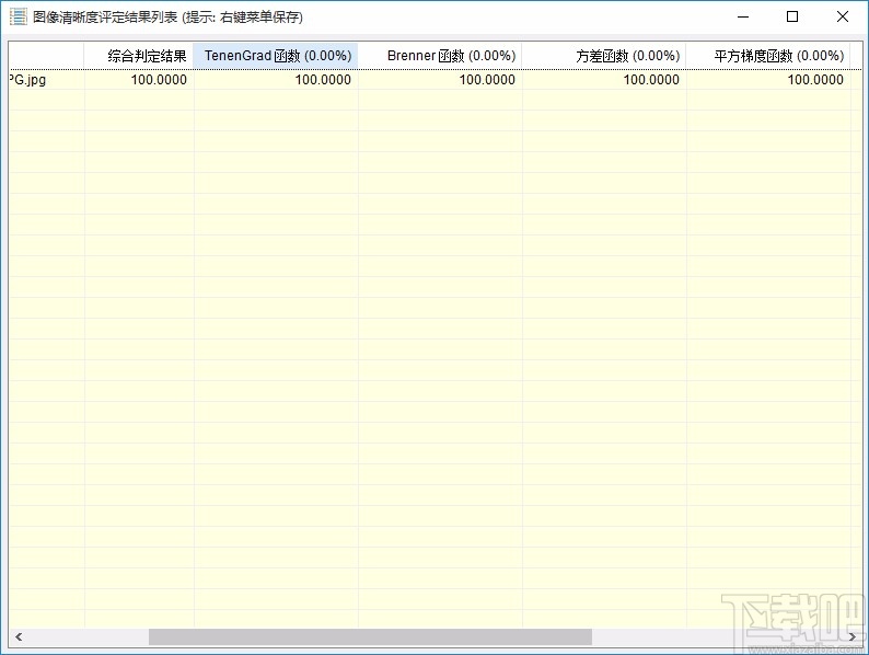 图像清晰度评定软件评定图像清晰度的方法