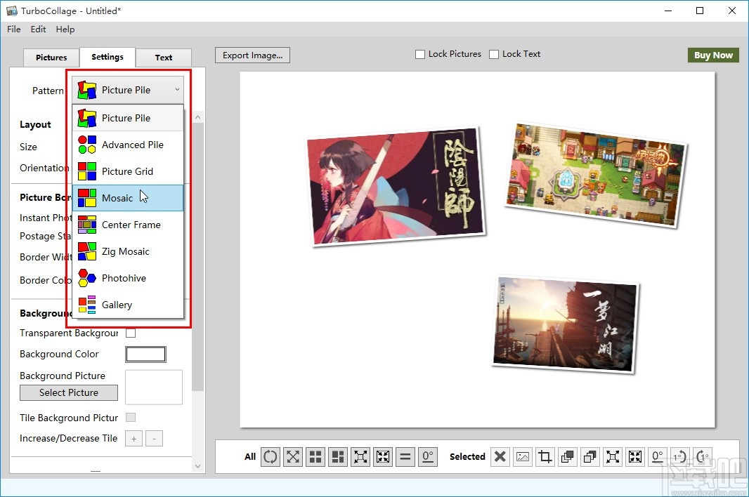 TurboCollage拼接图片的操作方法
