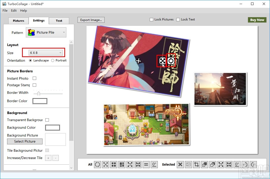 TurboCollage拼接图片的操作方法