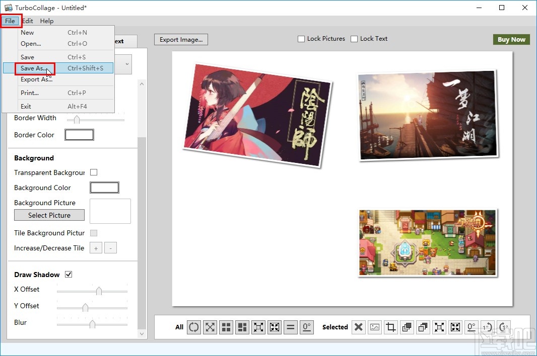 TurboCollage拼接图片的操作方法