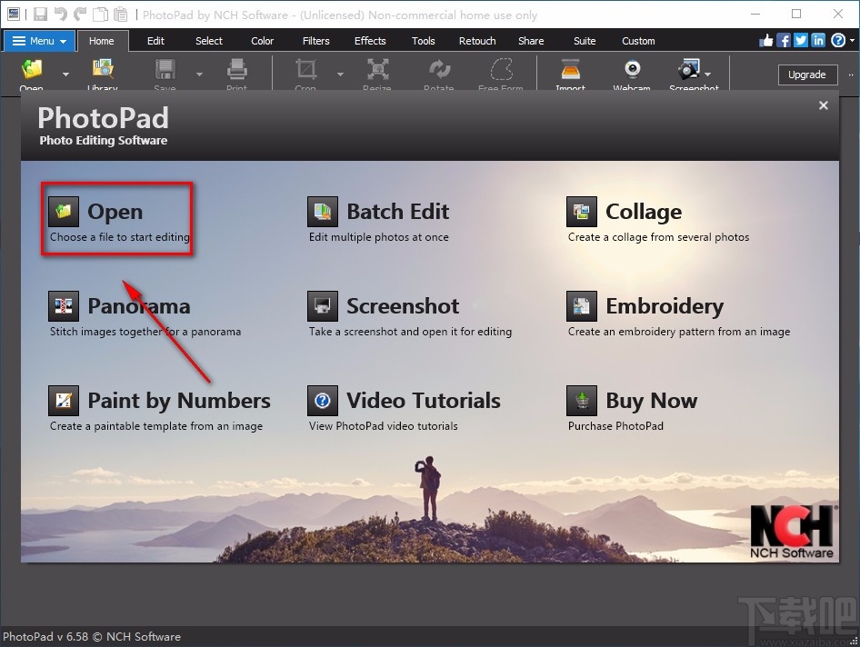PhotoPad Image Editor给图片添加模糊效果的方法