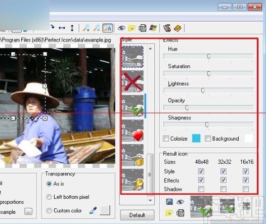 perfecticon调图标大小的操作方法
