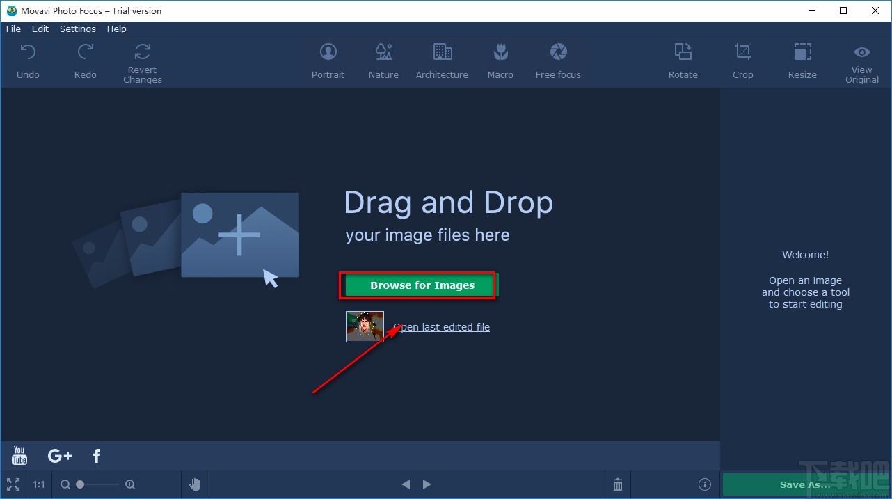 Movavi Photo Focus修改图片尺寸的方法