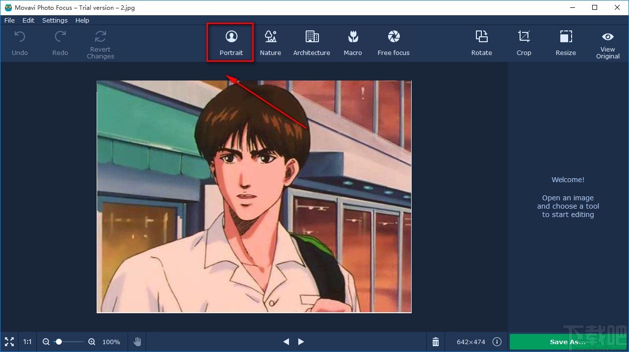 Movavi Photo Focus虚化图片背景的方法