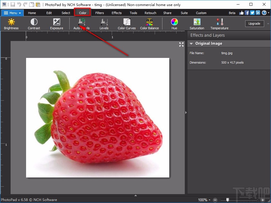 PhotoPad Image Editor调整图片对比度的方法