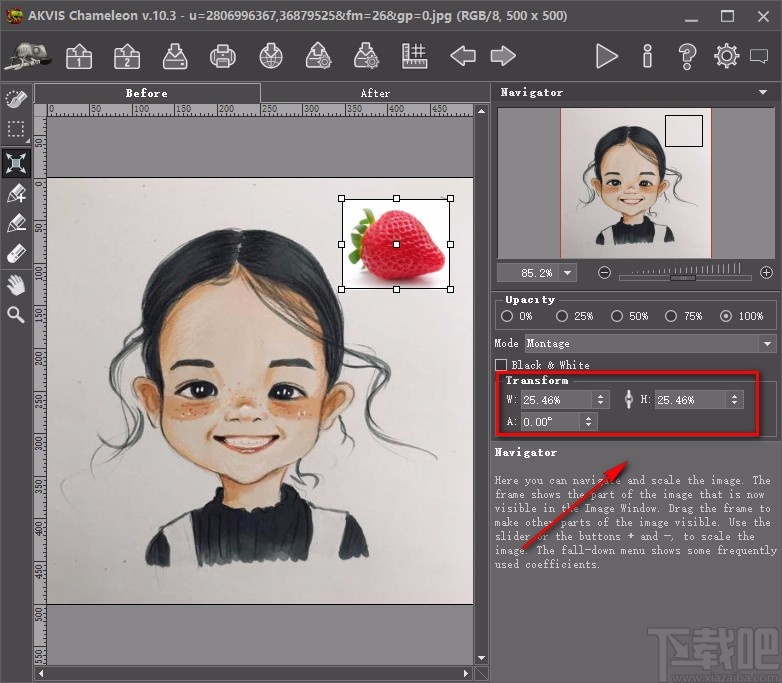 AKVIS Chameleon拼接图片的方法