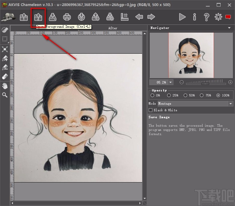 AKVIS Chameleon拼接图片的方法