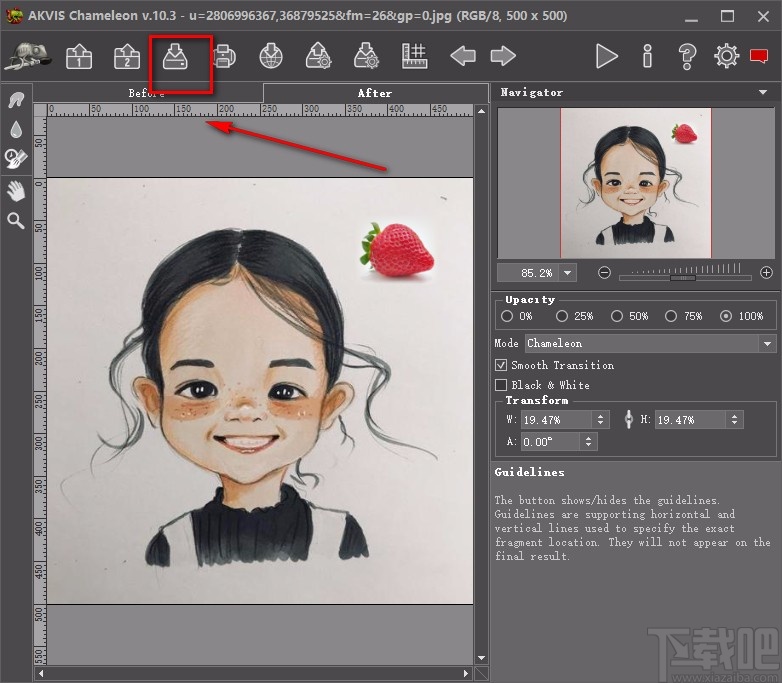 AKVIS Chameleon拼接图片的方法