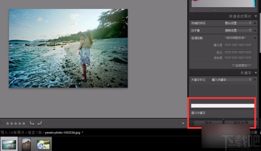Adobe Lightroom添加关键字的方法