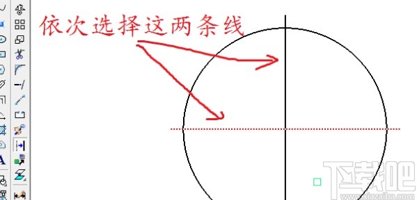 caxa把实线变成虚线的操作方法