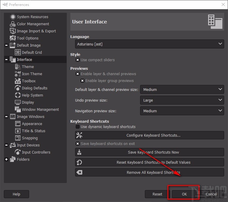 gimp设置中文的方法