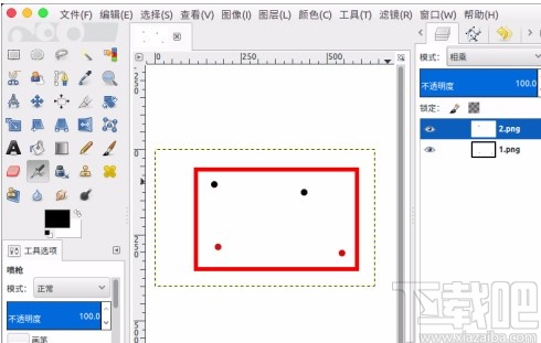 gimp通过相乘模式对图片进行叠加的方法