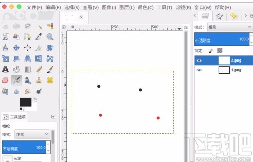 gimp通过相乘模式对图片进行叠加的方法