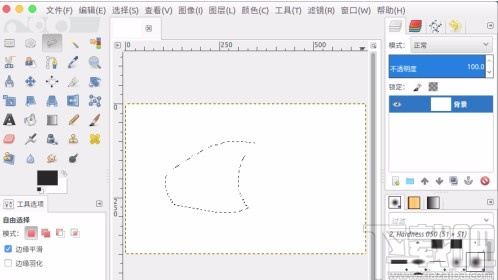 gimp取消选区的方法