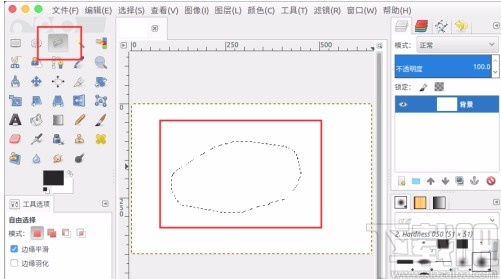 gimp取消选区的方法