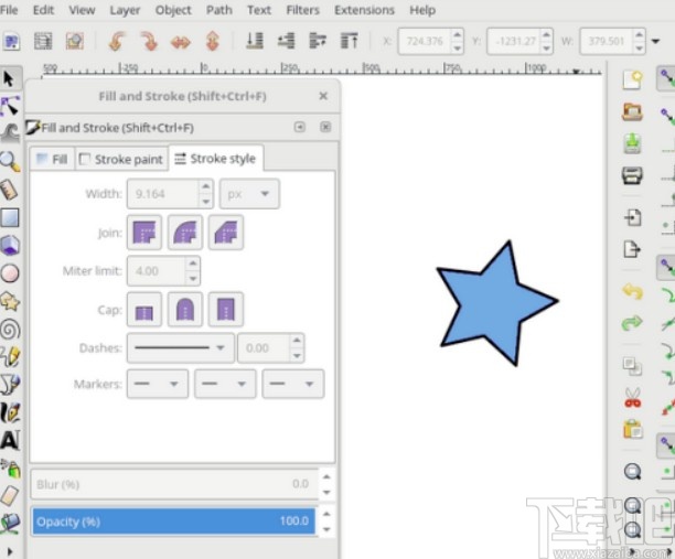 inkscape设置图形背景颜色的方法