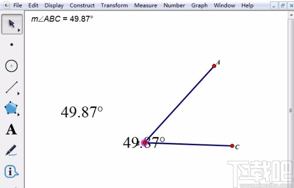 几何画板标记角度的操作方法