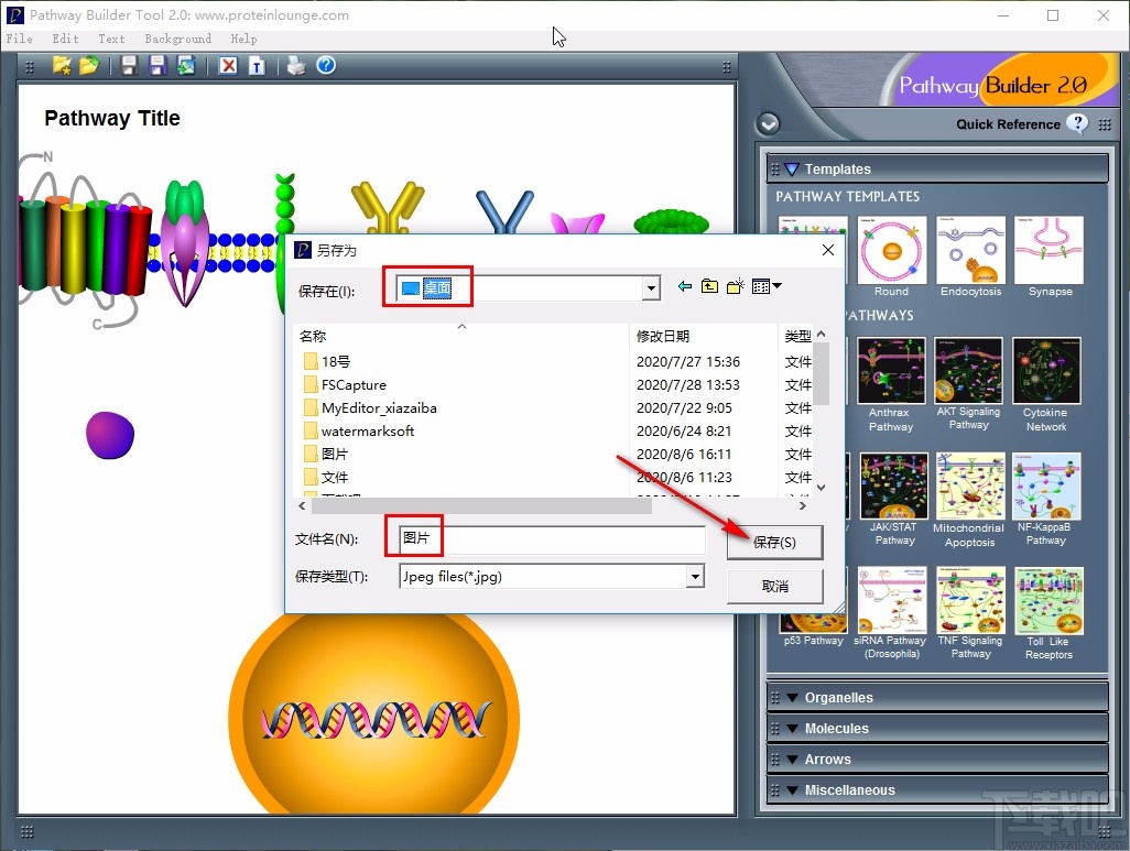pathway builder tool保存项目为图片的方法