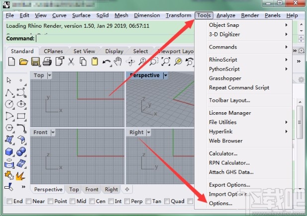 犀牛6设置中文的方法