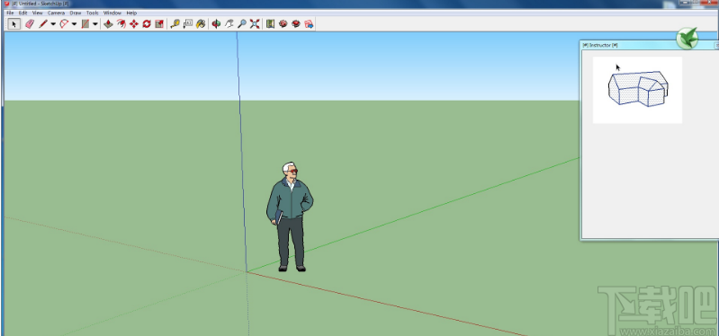 sketchup建筑草图大师实现镜像的方法