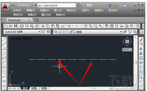 AutoCAD2014画虚线的方法