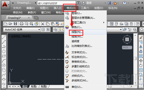 AutoCAD2014画虚线的方法