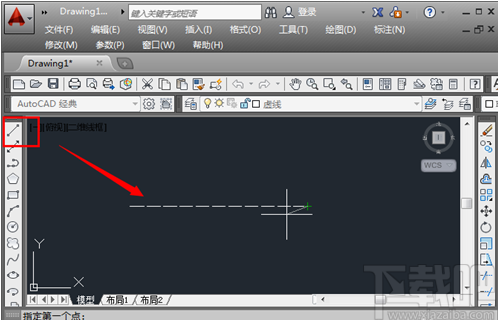 AutoCAD2014画虚线的方法
