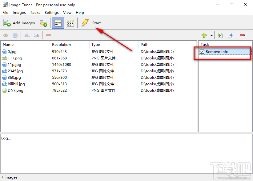 Image Tuner批量删除图片信息的方法步骤