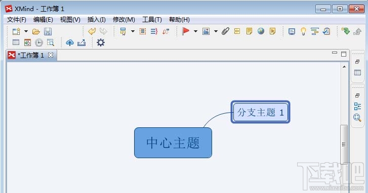 XMind思维导图添加子标题方法