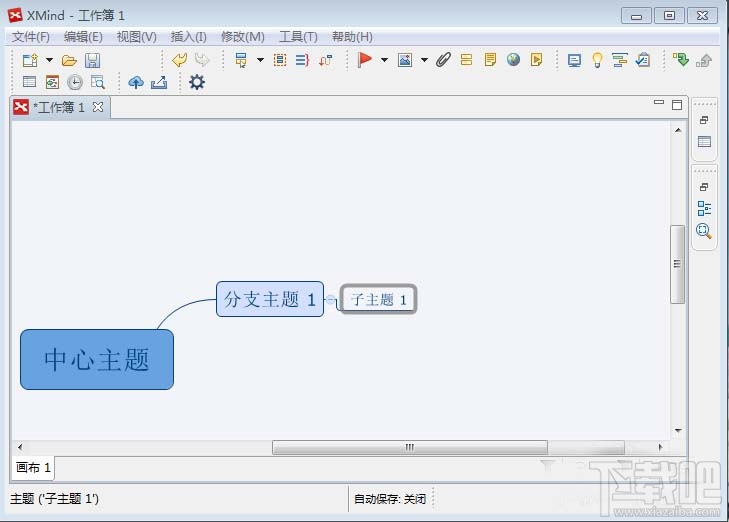 XMind思维导图添加子标题方法