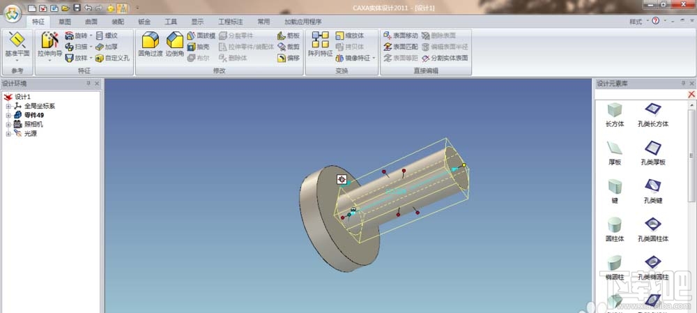 caxa画螺丝钉模型方法