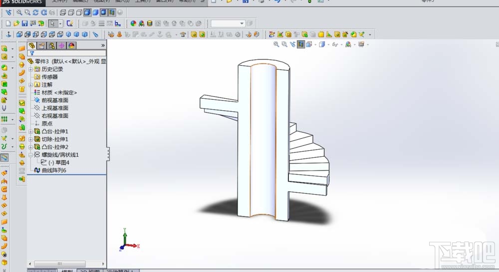 SolidWork零件的剖面视图如何查看