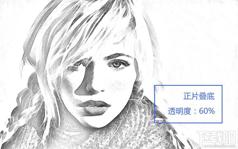 PS教程,巧用滤镜快速将人物照片转成素描肖像