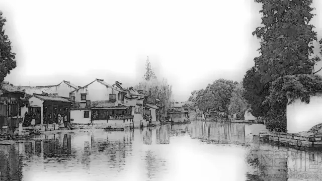 PS教程，如何用PS把图片变成水墨画