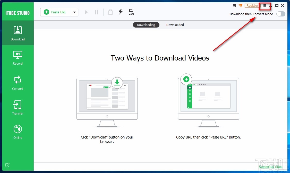 iSkysoft iTube Studio设置下载保存位置的方法