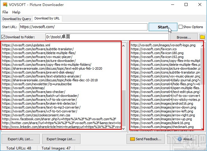 Vov Picture Downloader批量下载图片的方法