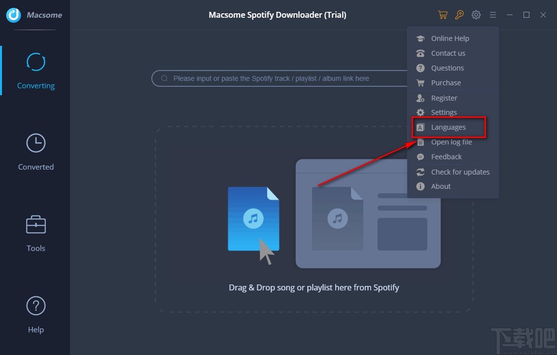 Macsome Spotify Downloader设置中文的方法