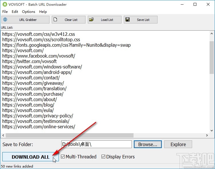 Batch URL Downloader批量下载URL的操作方法